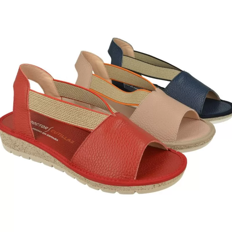 Doctor Cutillas Sandalias-Sandalia De Estilo Menorquina Con Elasticos Laterales Y Piso Pluma Microporoso