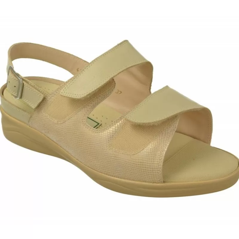 Drucker Calzapedic Sandalias-Sandalia De Drucker Con Doble Velcro En Pala Con Horma De Ancho 14 Y Piso Y Planta De Descanso Movible