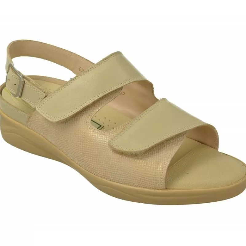 Drucker Calzapedic Sandalias-Sandalia De Drucker Con Doble Velcro En Pala Con Horma De Ancho 14 Y Piso Y Planta De Descanso Movible