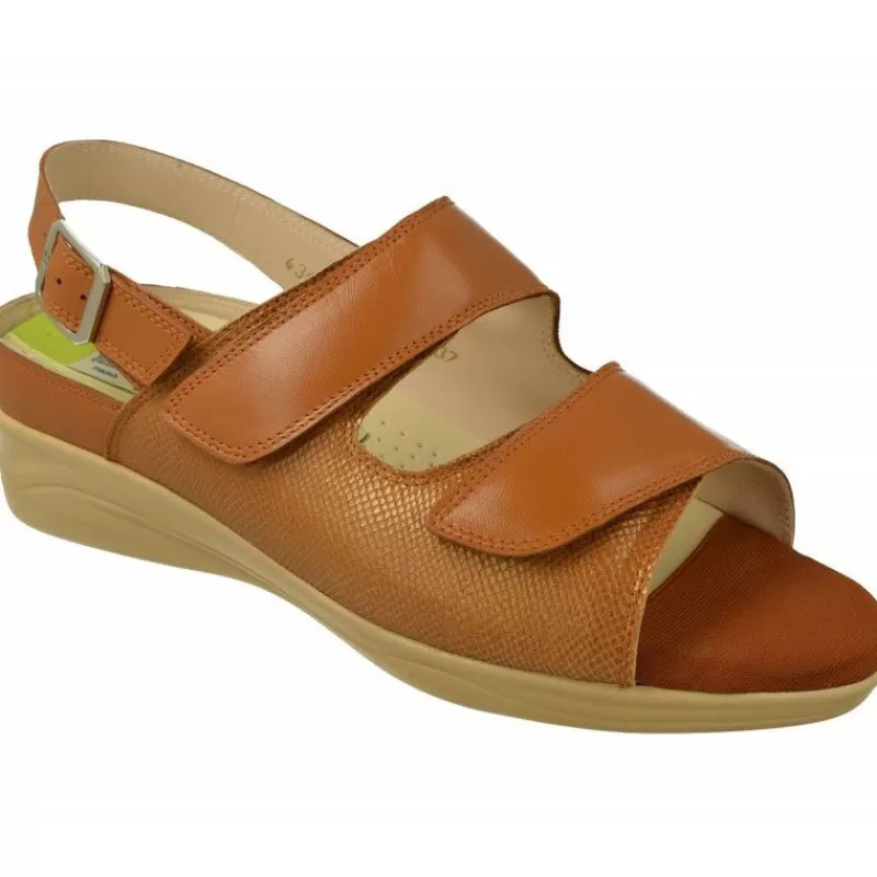 Drucker Calzapedic Sandalias-Sandalia De Drucker Con Doble Velcro En Pala Con Horma De Ancho 14 Y Piso Y Planta De Descanso Movible