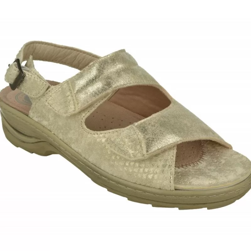 G Comfort Sandalias-Sandalia De De Doble Tira De Velcro Con Licra Elastica Adaptable, Planta De Descanso Extraible Y Piso De Caucho