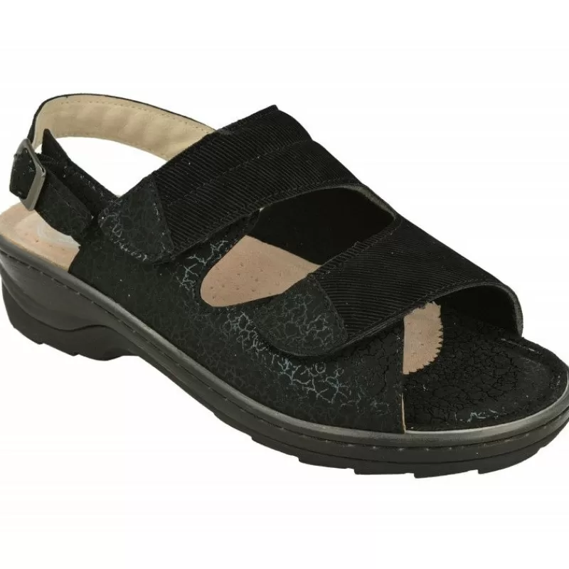 G Comfort Sandalias-Sandalia De De Doble Tira De Velcro Con Licra Elastica Adaptable, Planta De Descanso Extraible Y Piso De Caucho