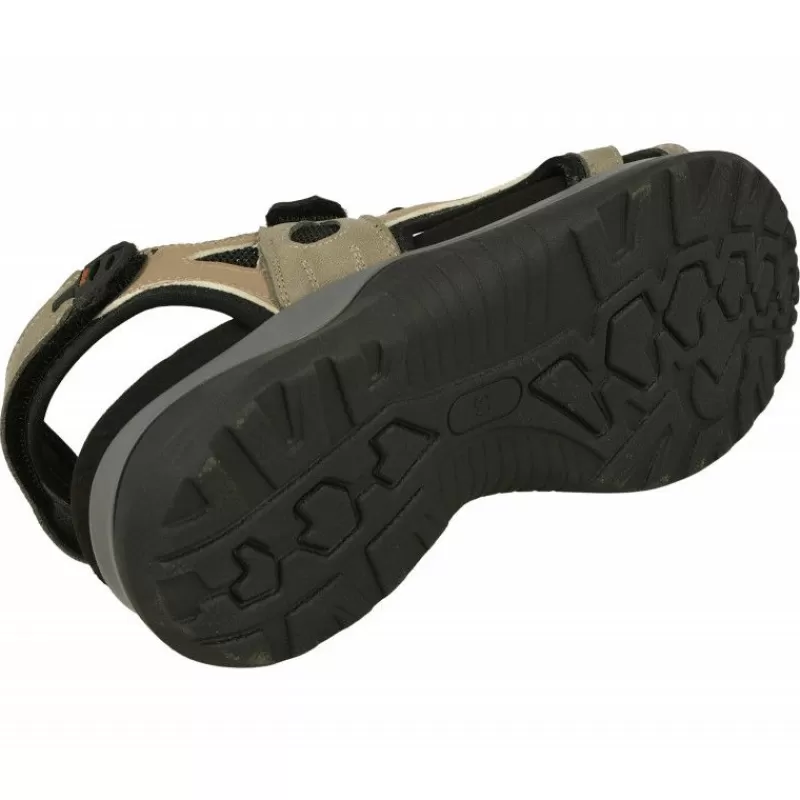 G Comfort Sandalias-Sandalia De Deportiva Con Triple Ajuste De Velcro Y Planta De Descanso Extraible En Piel Nobuck