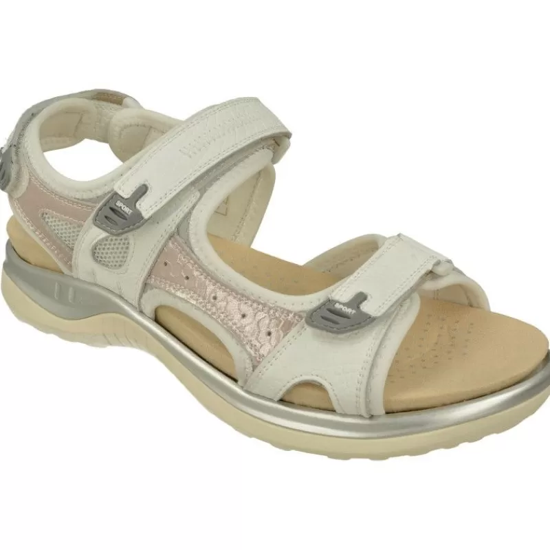 G Comfort Sandalias-Sandalia De Deportiva Con Triple Ajuste De Velcro Y Planta De Descanso Extraible En Piel Nobuck