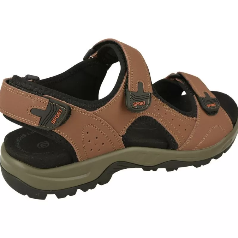 G Comfort Sandalias-Sandalia De En Piel Con Ajuste De Velcros Piel Engrasada Y Planta De Descanso Con Piso De Amortiguacion