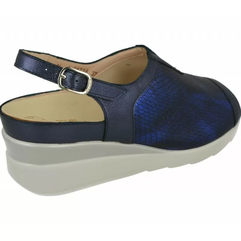 Drucker Calzapedic Sandalias-Sandalia De Piel Y Pala Elastica De , Plantilla Movible, Ancho 13