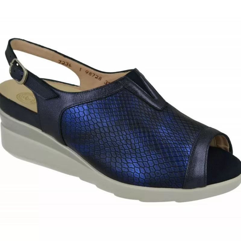 Drucker Calzapedic Sandalias-Sandalia De Piel Y Pala Elastica De , Plantilla Movible, Ancho 13