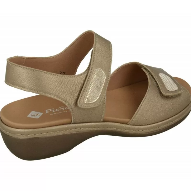 PieSanto Sandalias-Sandalia De Con Doble Tira De Velcro Y Piso De Poliuretano, Planta De Descanso Extraible Y Horma De Calce Muy Ancho