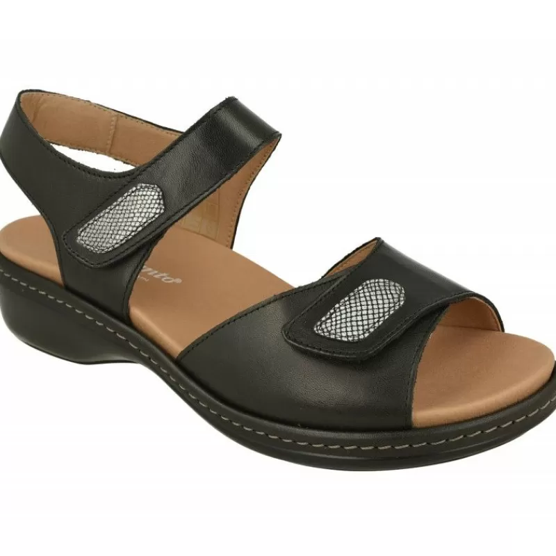 PieSanto Sandalias-Sandalia De Con Doble Tira De Velcro Y Piso De Poliuretano, Planta De Descanso Extraible Y Horma De Calce Muy Ancho