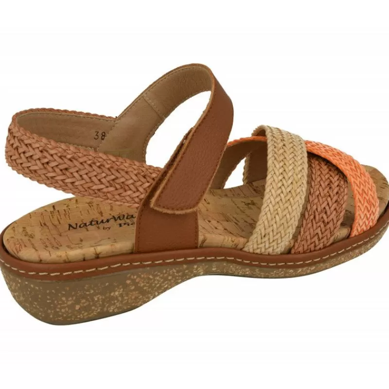 PieSanto Sandalias-Sandalia De Con Pala Trenzada Y Planta Anatomica Movible Con Suela De Amortiguacion