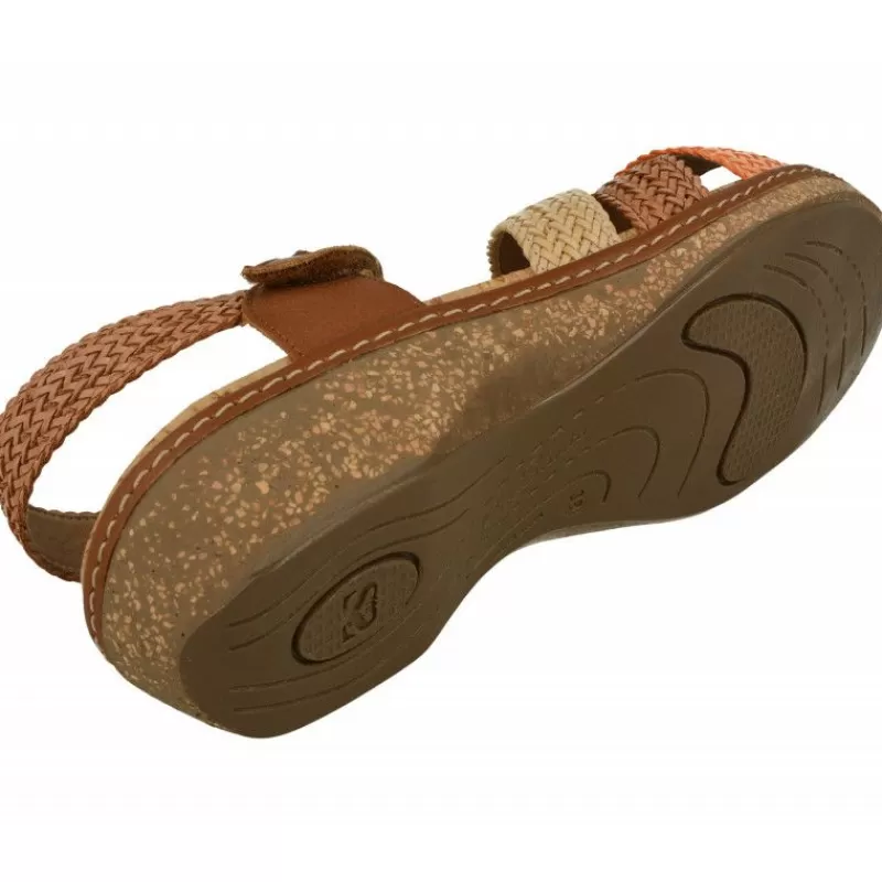 PieSanto Sandalias-Sandalia De Con Pala Trenzada Y Planta Anatomica Movible Con Suela De Amortiguacion