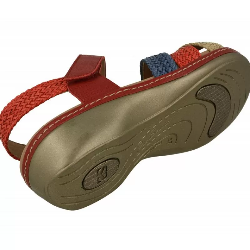 PieSanto Sandalias-Sandalia De Con Pala Trenzada Y Planta Anatomica Movible Con Suela De Amortiguacion