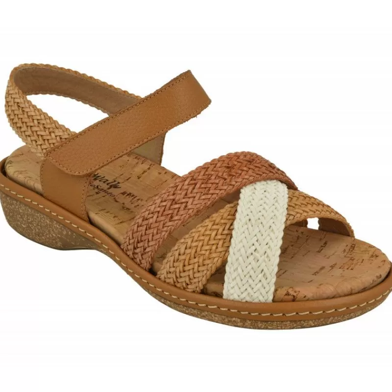 PieSanto Sandalias-Sandalia De Con Pala Trenzada Y Planta Anatomica Movible Con Suela De Amortiguacion