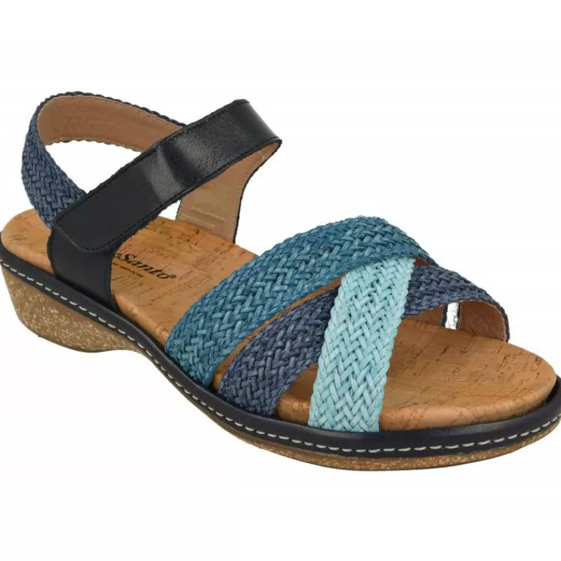 PieSanto Sandalias-Sandalia De Con Pala Trenzada Y Planta Anatomica Movible Con Suela De Amortiguacion