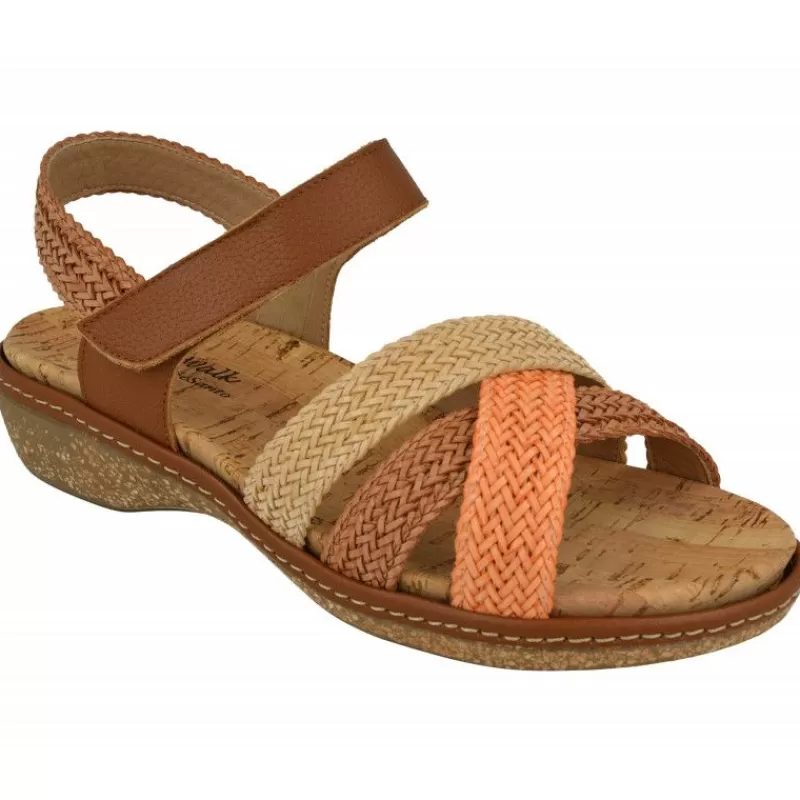 PieSanto Sandalias-Sandalia De Con Pala Trenzada Y Planta Anatomica Movible Con Suela De Amortiguacion