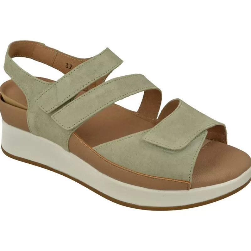 PieSanto Sandalias-Sandalia De Con Tiras De Velcro Cruzadas Ajustables Especial Para Plantillas Con Petaca Y Cubeta Y Plata Extraible Con