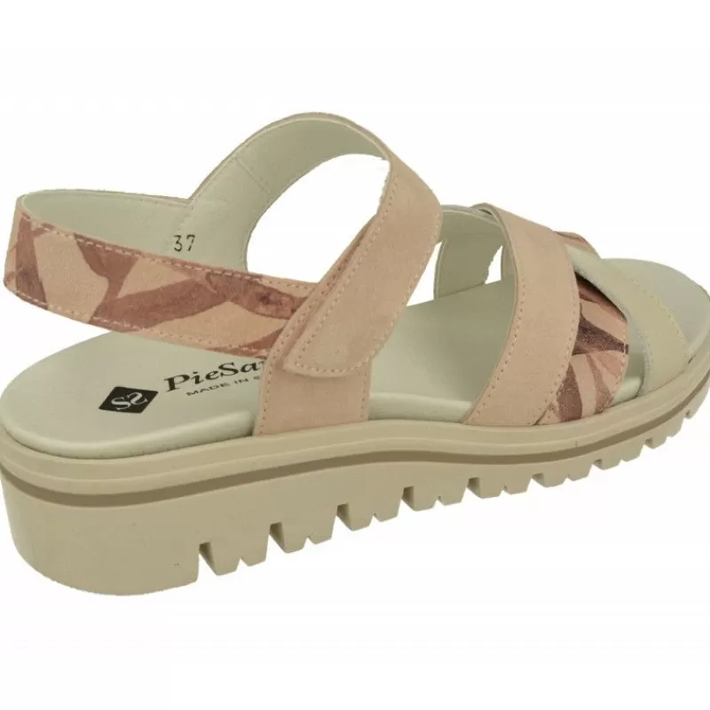 PieSanto Sandalias-Sandalia De De Tiras Cruzadas Con Planta Anatomica Extraible Y Cuna De Caucho De Gran Absorcion De Impacto