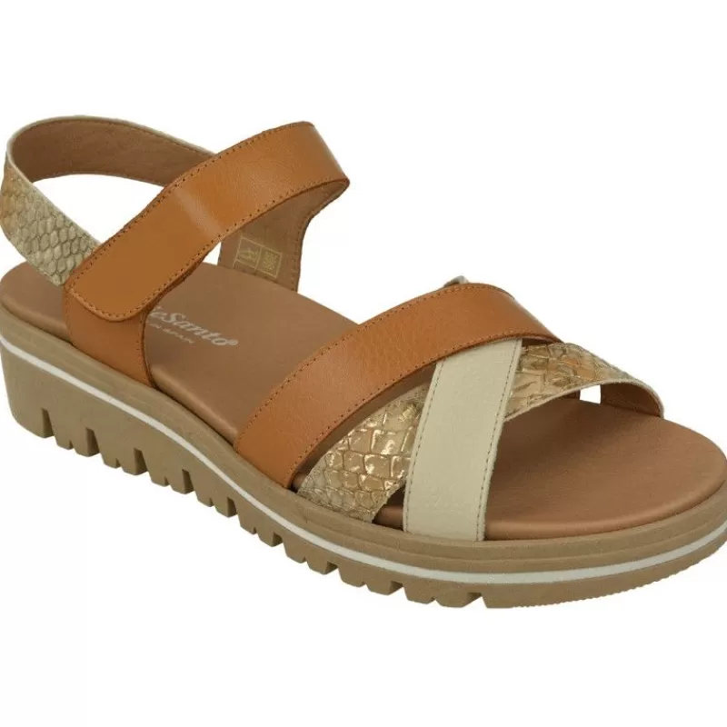 PieSanto Sandalias-Sandalia De De Tiras Cruzadas Con Planta Anatomica Extraible Y Cuna De Caucho De Gran Absorcion De Impacto