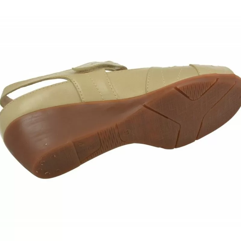 Drucker Calzapedic Sandalias-Sandalia De Tiras Con Velcro En Pala Y Piso De Cuna De Goma Con Planta Extraible