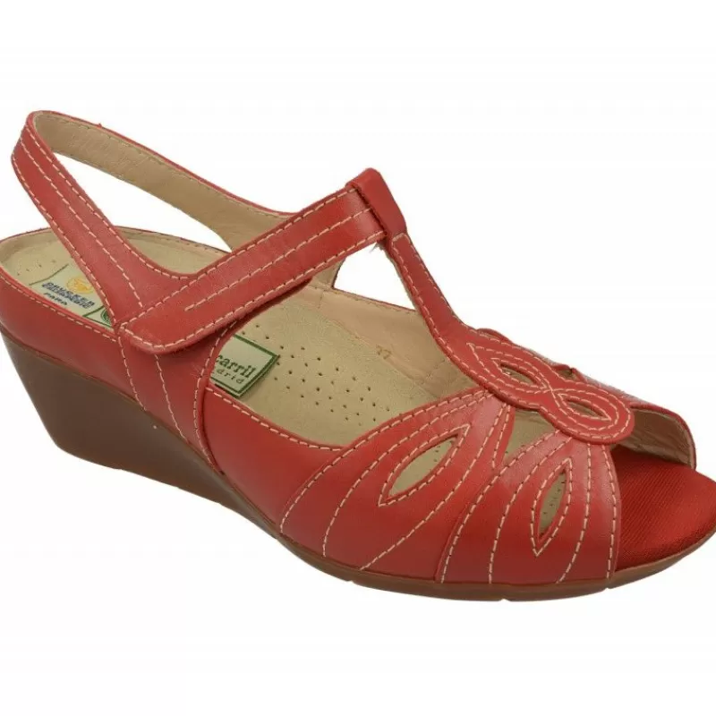 Drucker Calzapedic Sandalias-Sandalia De Tiras Con Velcro En Pala Y Piso De Cuna De Goma Con Planta Extraible