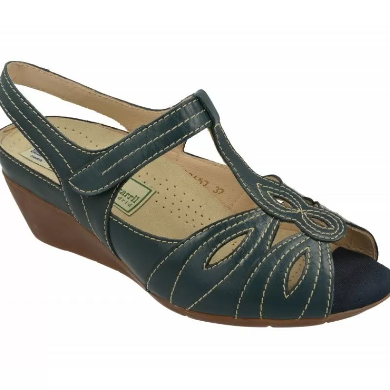 Drucker Calzapedic Sandalias-Sandalia De Tiras Con Velcro En Pala Y Piso De Cuna De Goma Con Planta Extraible