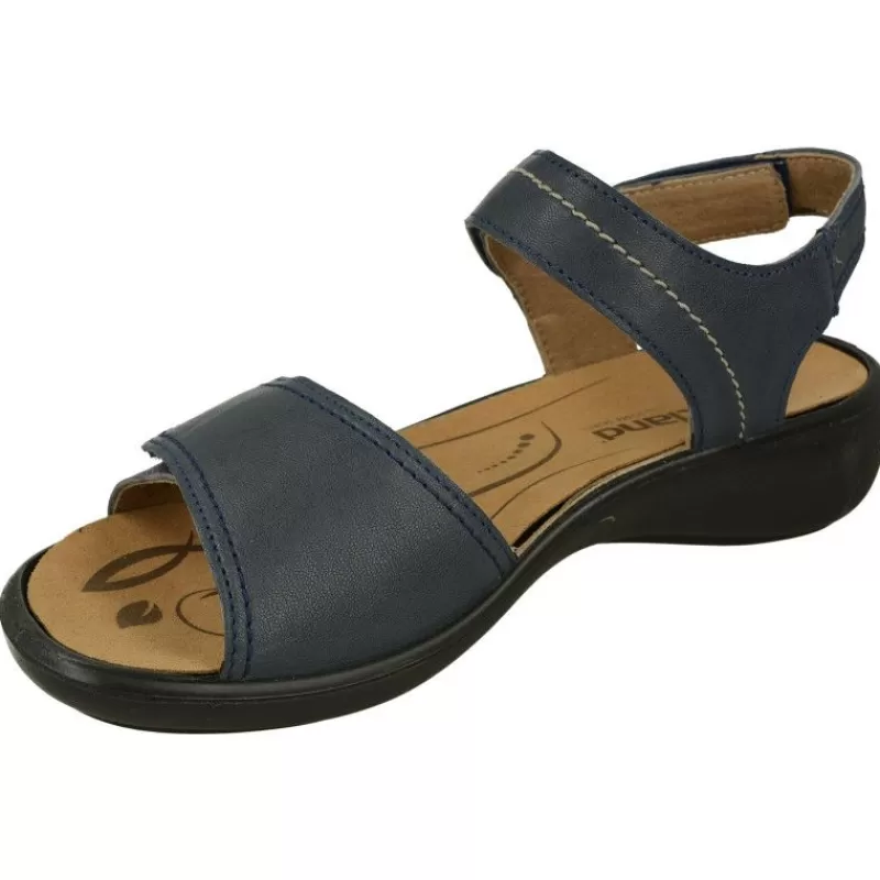 WESTLAND BY JOSEF SEIBEL antes ROMIKA Sandalias-Sandalia De Wesland Con Doble Tira Ajustable De Velcro En Piel Vacuna Con Planta De Descanso Extraible Y Piso De Poliuretano