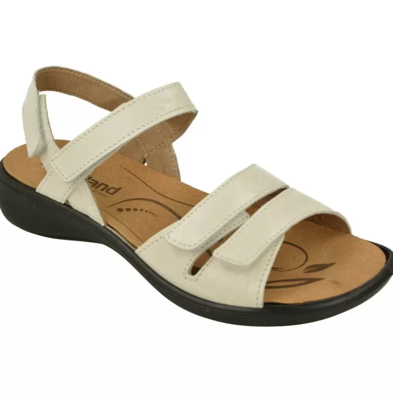 WESTLAND BY JOSEF SEIBEL antes ROMIKA Sandalias-Sandalia De Westland Antes Romika En Piel Estampada Con Triple Ajuste De Velcro, Planta De Descanso Extraible Y Piso De Caucho