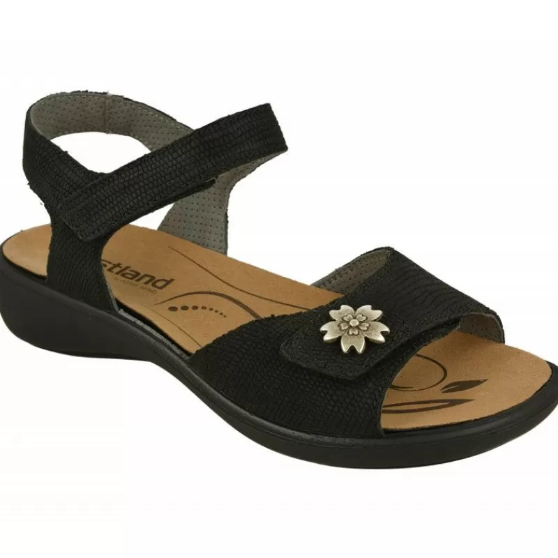 WESTLAND BY JOSEF SEIBEL antes ROMIKA Sandalias-Sandalia De Westland Antes Romika En Piel Vacuna Con Doble Tira De Velcro, Planta Anatomica Extraible Y Piso Comodo De Caucho
