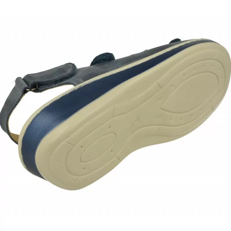 Doctor Cutillas Sandalias-Sandalia Del Con Doble Tira De Velcro En Pala De Piel Engrasada Con Planta Extraible Movible Y Poliuretano