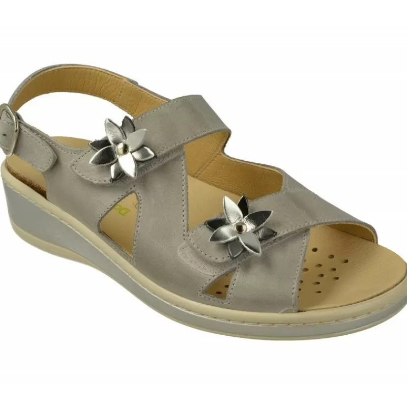 Doctor Cutillas Sandalias-Sandalia Del Con Doble Velcro Y Flor En Pala Con Piso De Descanso Y Palnta Anatomica Extraible
