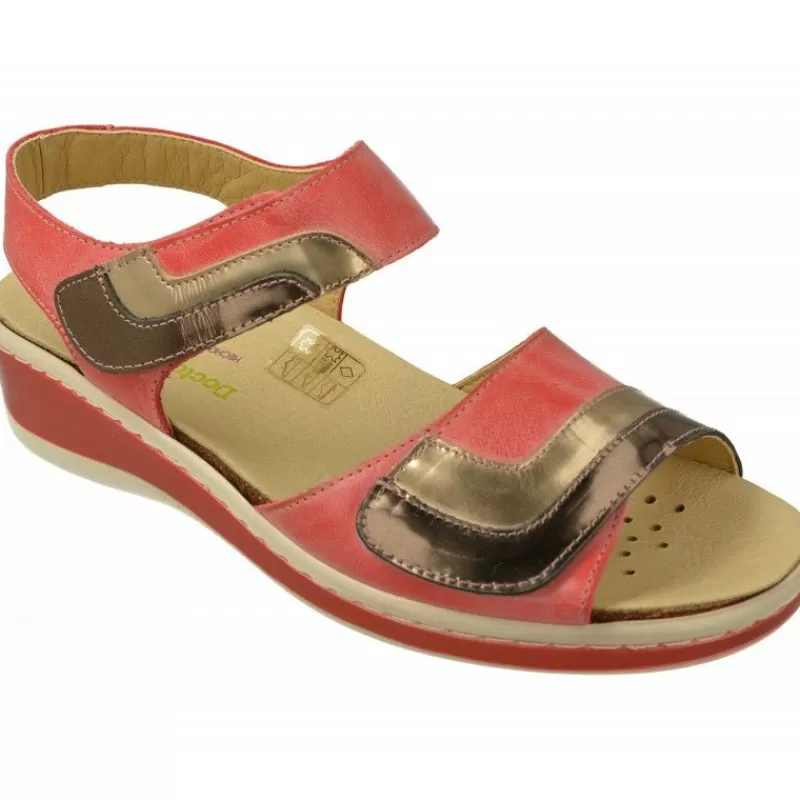 Doctor Cutillas Sandalias-Sandalia Del Con Soble Tira De Velcro Ajustable En Piel Vacuna Con Planta De Descanso Extraible Y Piso De Amorti