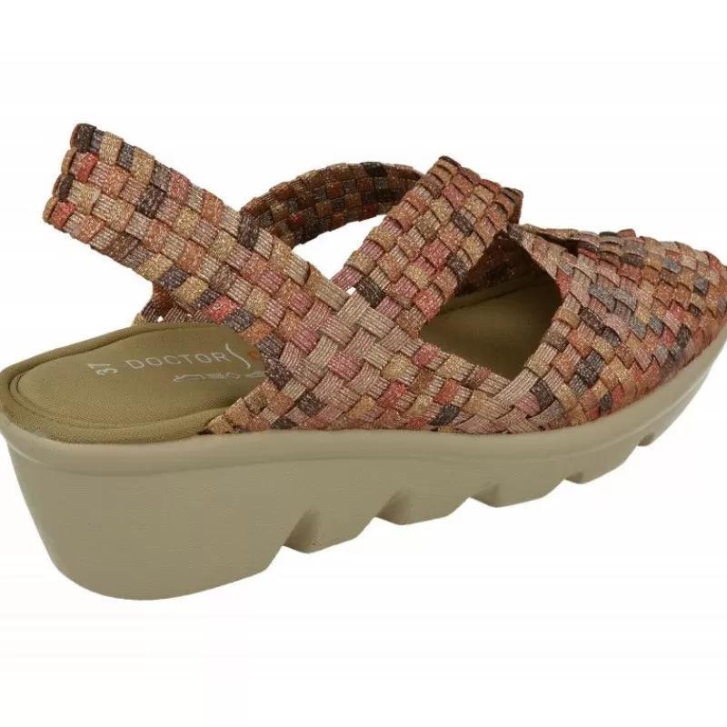 Doctor Cutillas Sandalias-Sandalia Del En Material Trenzado Combinado Con Piso De Cuna De Poliuretano Y Planta De Descanso