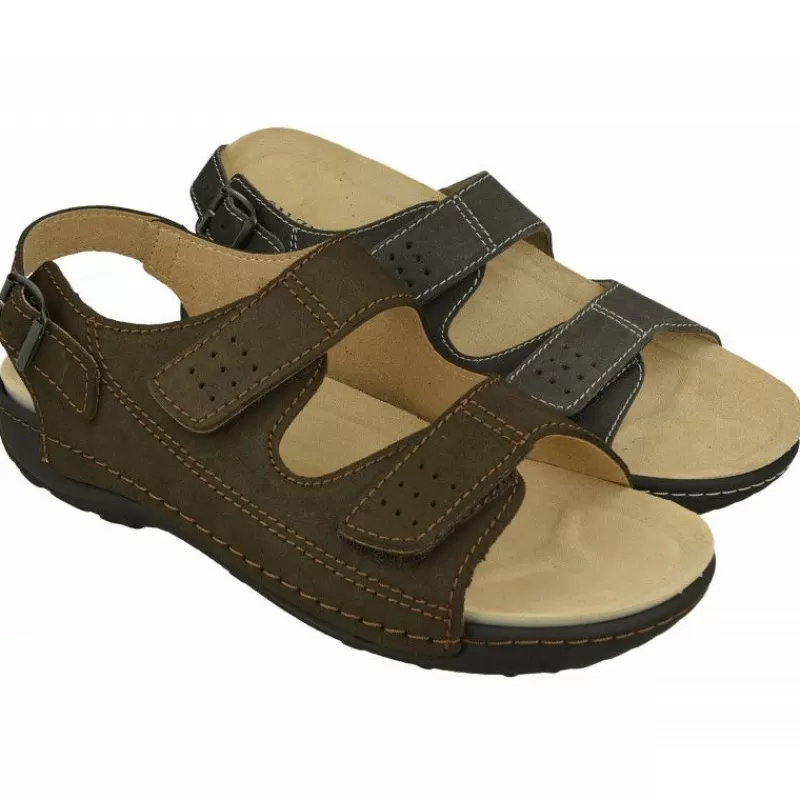 Calzamedi Sandalias-Sandalia Triple Velcro De Con Planta Anatomica Movible
