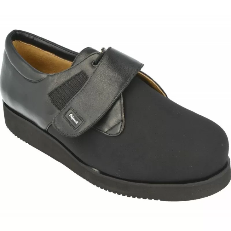 Calzamedi Velcros-Velcro De Con Cordon Y Pala Elastica Ancho 16 Especial Pie Diabetico. Negro