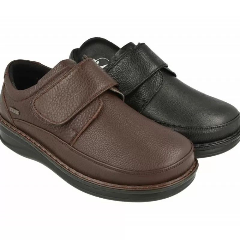G Comfort Velcros-Velcro De Con Bordon En Pala Y Piel Grabada, Membrana Impermeable Y Piso De Poliuretano Aligerado En Horma De Ancho 14