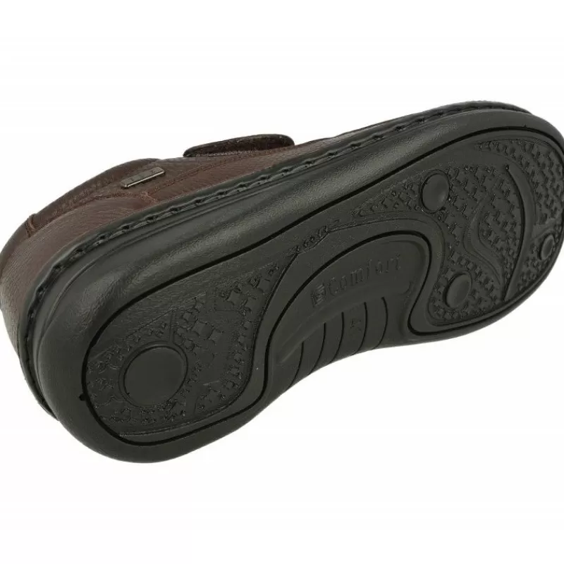 G Comfort Velcros-Velcro De Con Bordon En Pala Y Piel Grabada, Membrana Impermeable Y Piso De Poliuretano Aligerado En Horma De Ancho 14