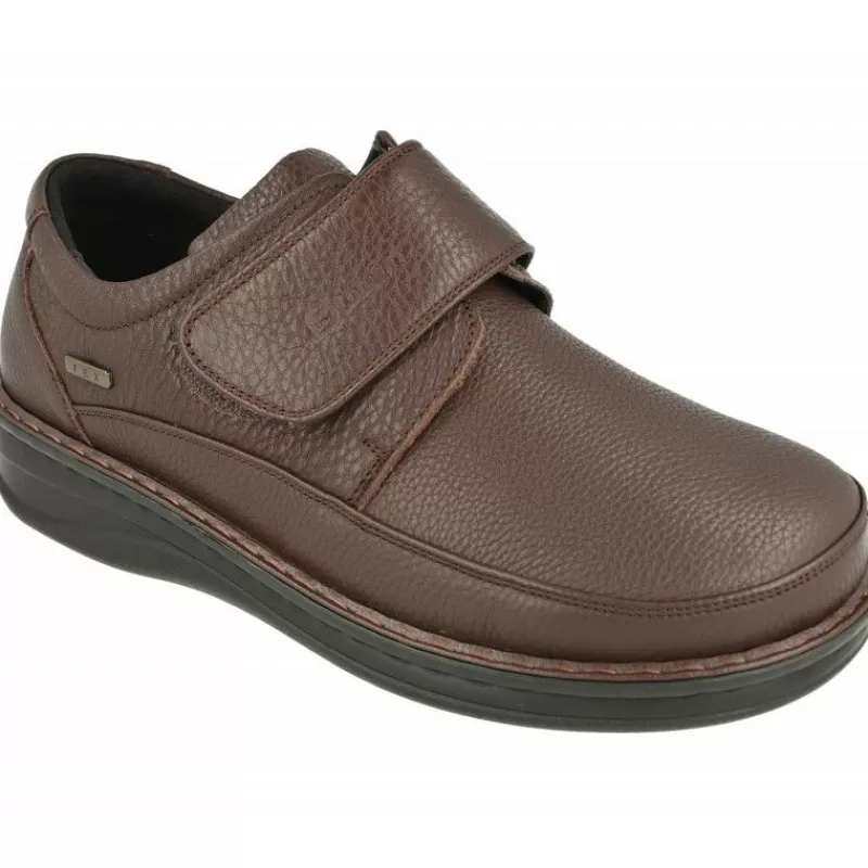 G Comfort Velcros-Velcro De Con Bordon En Pala Y Piel Grabada, Membrana Impermeable Y Piso De Poliuretano Aligerado En Horma De Ancho 14
