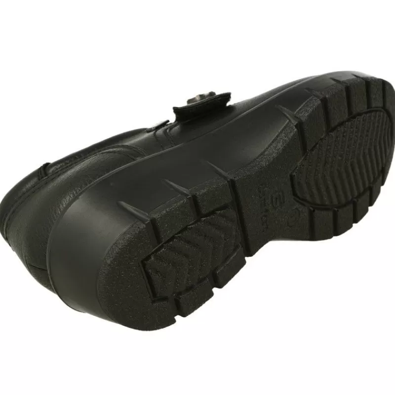G Comfort Velcros-Velcro De En Pala Lisa Y Piel Vacuna Con Forro Impermeable Y Piso De Amortiguacion Con Planta Extraible De Descanso Negro