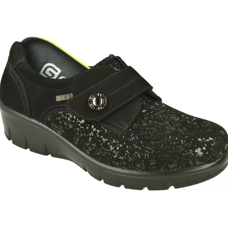 G Comfort Velcros-Velcro De En Piel Elastica Estampada Con Piso De Cuna Poliuretano Y Planta Extraible Negro