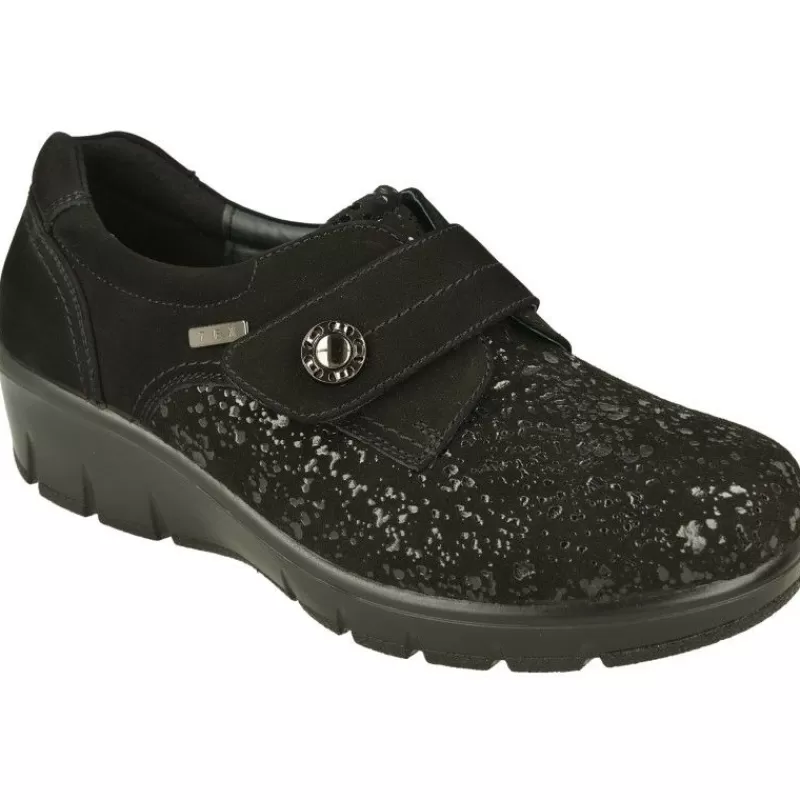 G Comfort Velcros-Velcro De En Piel Elastica Estampada Con Piso De Cuna Poliuretano Y Planta Extraible Negro