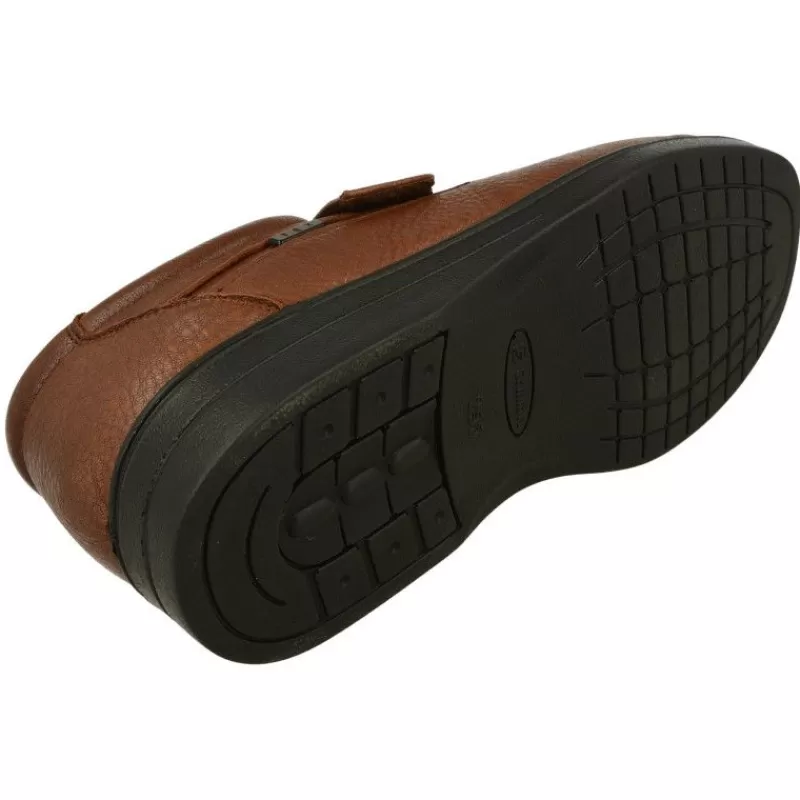 G Comfort Velcros-Velcro De En Piel Grabada Con Bordon En Pala, Membrana Impermeable Y Piso De Poliuretano Con Planta Extraible
