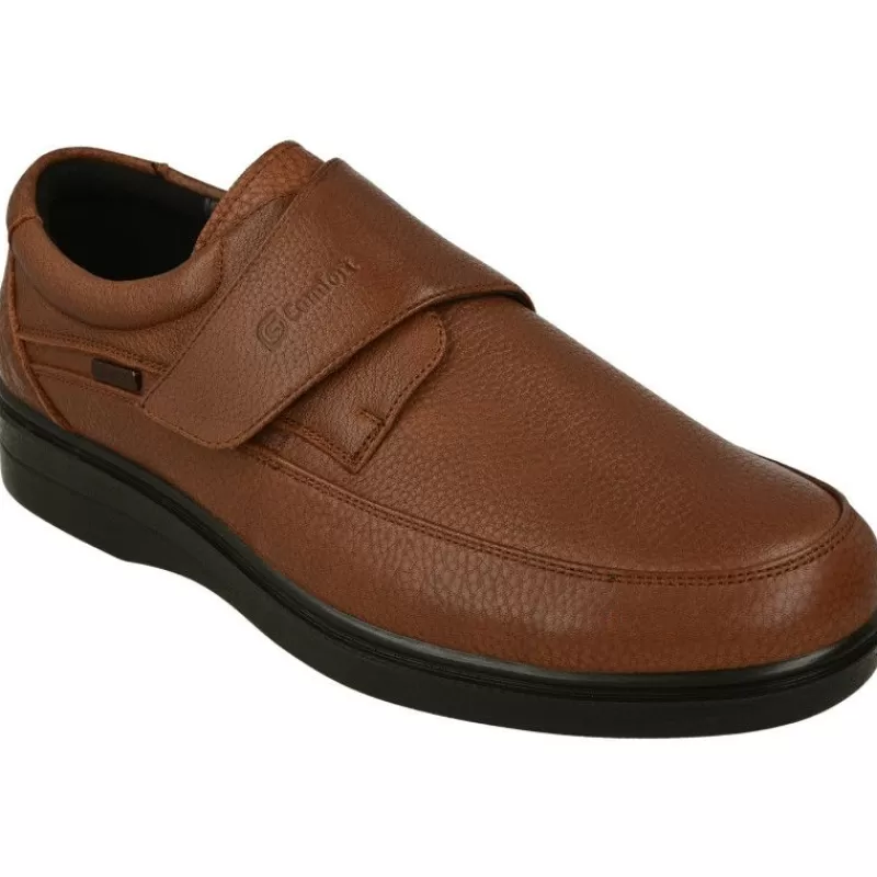 G Comfort Velcros-Velcro De En Piel Grabada Con Bordon En Pala, Membrana Impermeable Y Piso De Poliuretano Con Planta Extraible