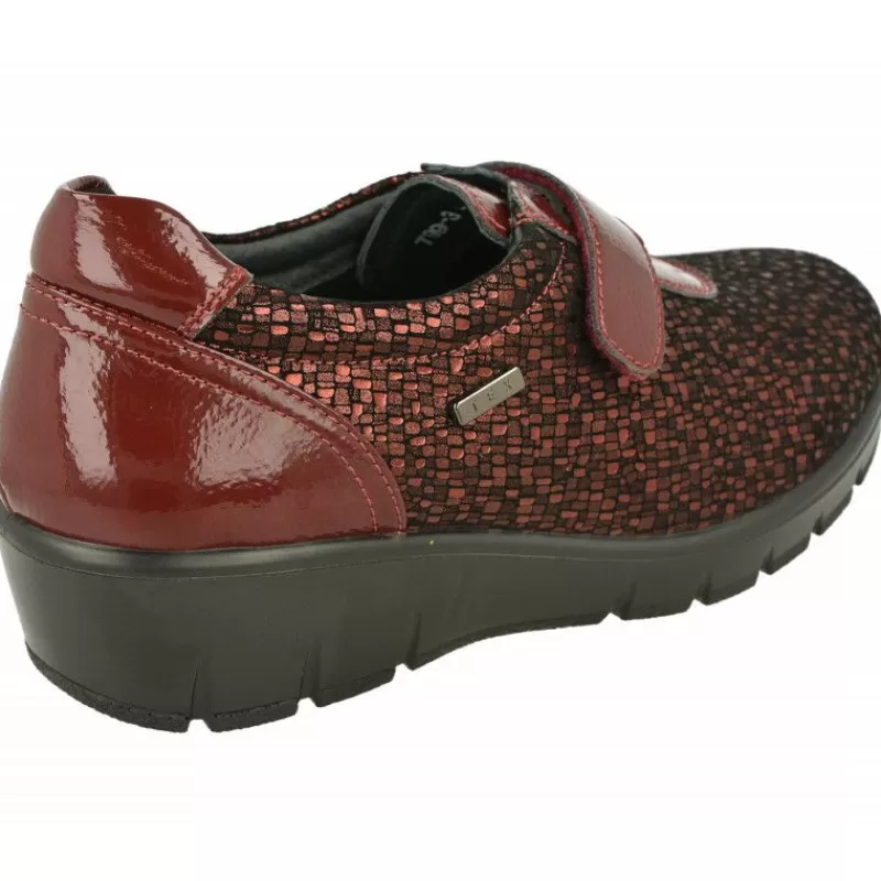 G Comfort Velcros-Velcro De En Piel Grabada Con Planta De Descanso, Piso De Amortiguacion Y Membrana Impermeable