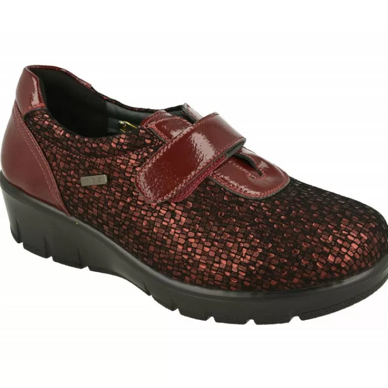 G Comfort Velcros-Velcro De En Piel Grabada Con Planta De Descanso, Piso De Amortiguacion Y Membrana Impermeable