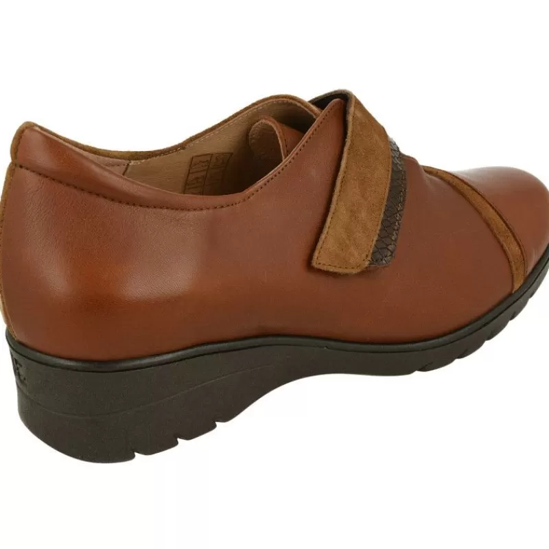 PieSanto Velcros-Velcro De De Piel Combinada Con Piso De Caucho Y Horma De Ancho Especial Con Planta Extraible