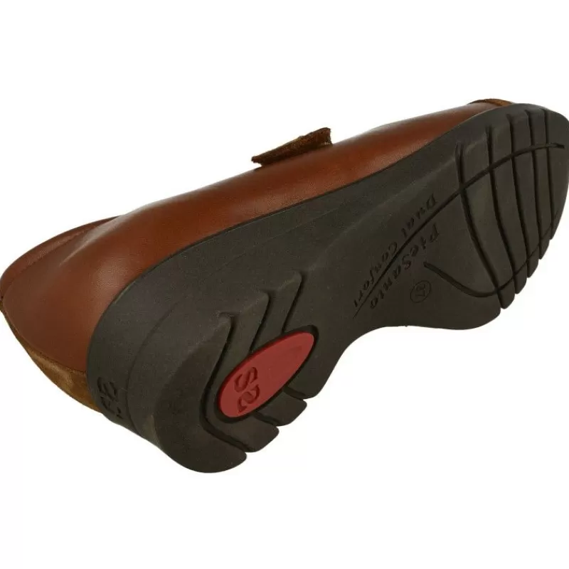 PieSanto Velcros-Velcro De De Piel Combinada Con Piso De Caucho Y Horma De Ancho Especial Con Planta Extraible