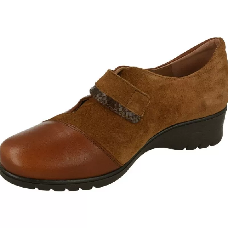 PieSanto Velcros-Velcro De De Piel Combinada Con Piso De Caucho Y Horma De Ancho Especial Con Planta Extraible