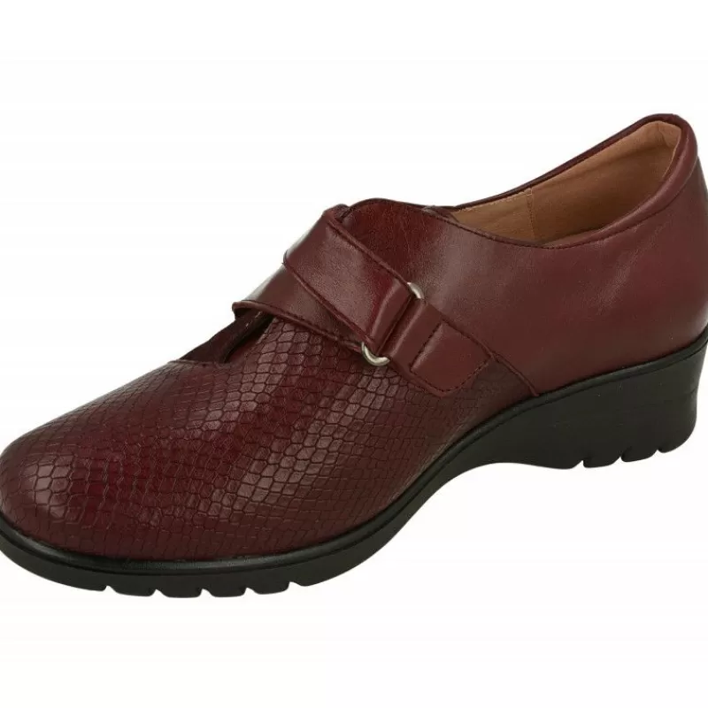 PieSanto Velcros-Velcro De De Tiras Cruzadas En Piel Combinada Con Grabado Y Ante. Piso De Caucho Y Planta De Descanso Extraible