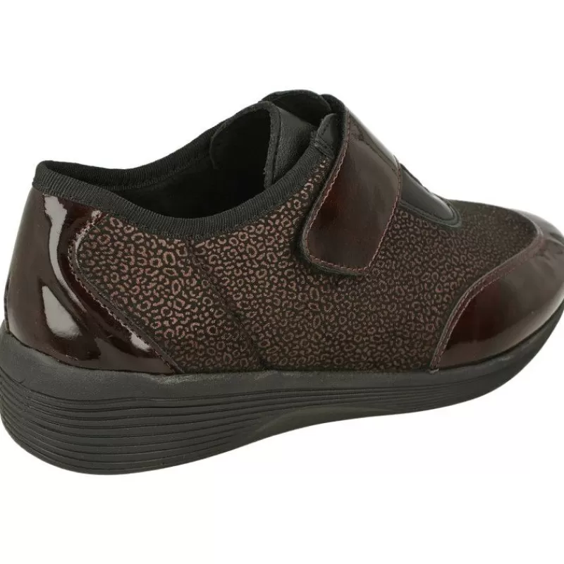 Doctor Cutillas Velcros-Velcro Del En Piel Combinada Charol Grabado, Piso Pluma Latex Y Planta De Descanso Extraible