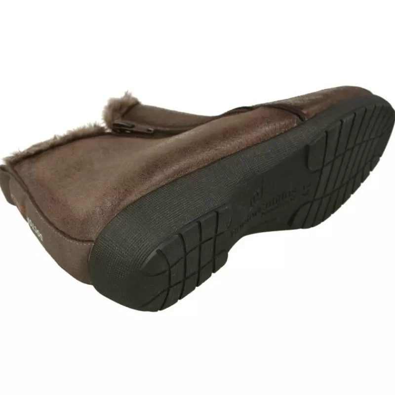 Doctor Cutillas Zapatos Ancho Especial-Zapatilla Botin De En Tejido Simil Piel Con Cremallera Lateral Piso De Caucho Y Forro Borreguillo